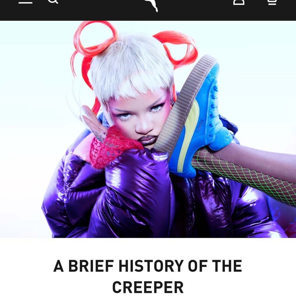 PUMA
x FENTY Creeper Phatty suede sneakers Size 7 NWOT